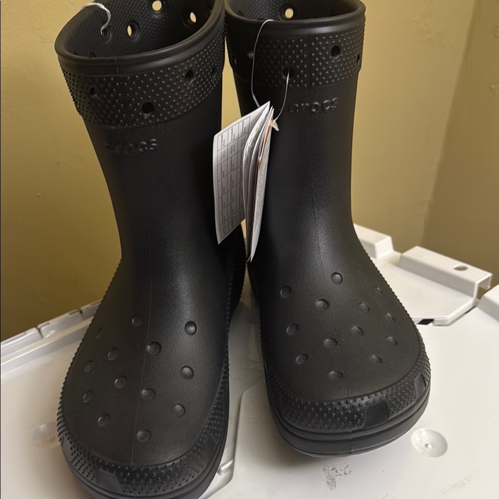 CROCS Black Mid-Calf Rain & Snow Boots